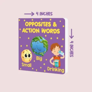 PARAMOUNT LITTLE HAND'S BOARD BOOK OPPOSITES & ACTION WORDS, , Toddler educational book , Learn opposites and action words, Early literacy board book, Preschool learning book , Interactive kids book , Vocabulary building for toddlers, Durable board books for kids, Tehzibsons.com learning books, Language development for toddlers